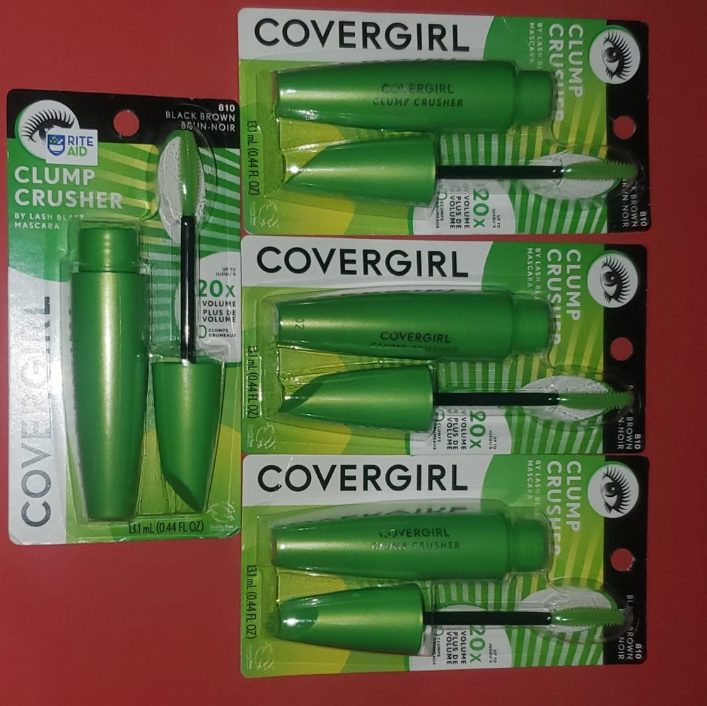4 Pack CoverGirl LashBlast Clump Crusher Mascara, Black Brown 810, 0.44 fl oz.